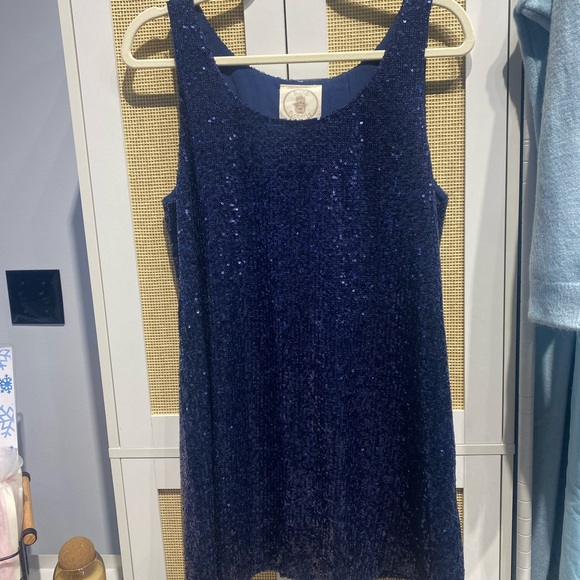 Dresses & Skirts - Navy Sequin Sleeveless Dress